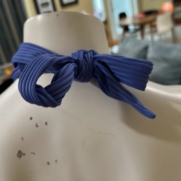 Forever 21 lavender/sky blue tank bodysuit with tie halter neck, size medium - Picture 4 of 8